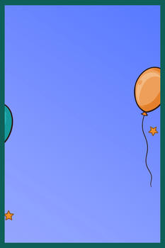 蓝色渐变气球背景图片素材免费下载