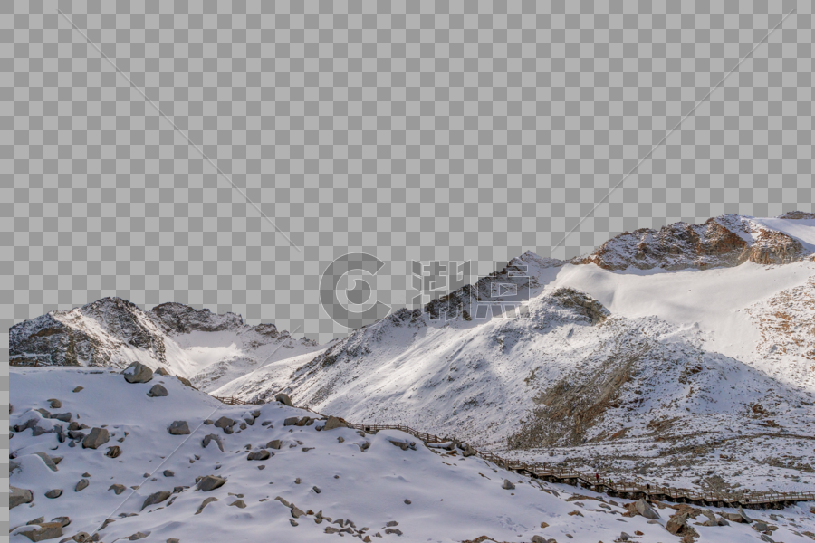 高原雪景图片素材免费下载