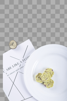 月饼陶瓷盘子纸图片素材免费下载