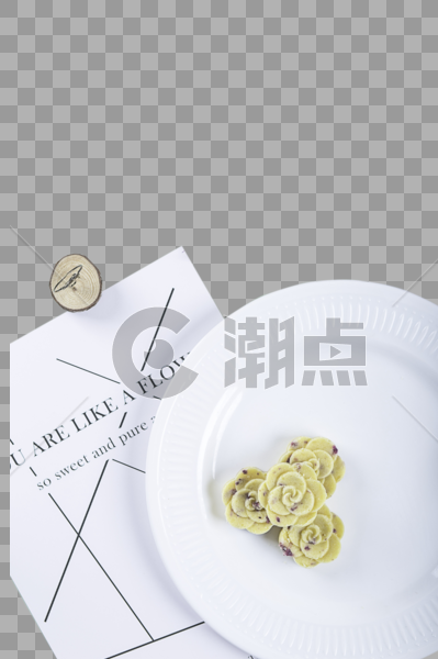 月饼陶瓷盘子纸图片素材免费下载