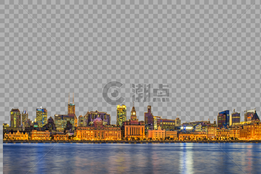 上海外滩西岸夜景图片素材免费下载