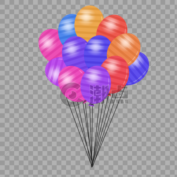 条纹气球图片素材免费下载