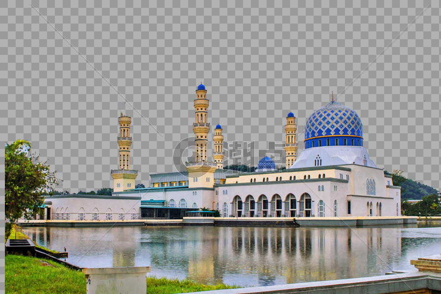 沙巴水上清真寺图片素材免费下载