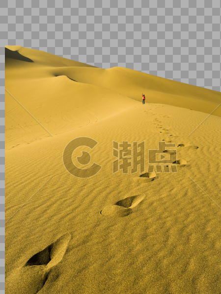 魅力沙漠上的一串脚印图片素材免费下载