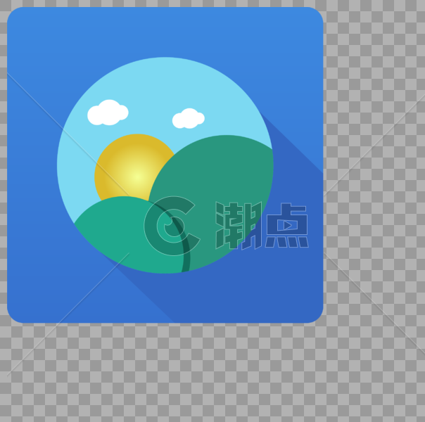 山阳光长投影图标icon图片素材免费下载