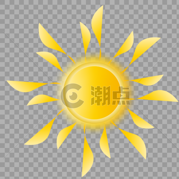 夏日炎热太阳矢量图图片素材免费下载