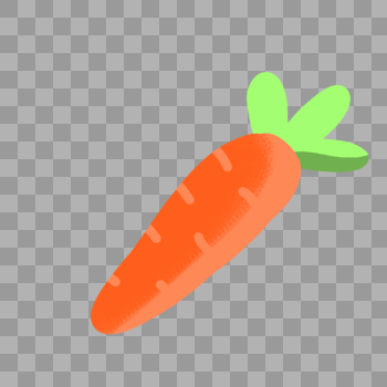 夏日清新胡萝卜红色手绘蔬菜装饰图案图片素材免费下载