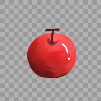 夏日夏天红色苹果渐变清新手绘水果装饰图案图片素材免费下载