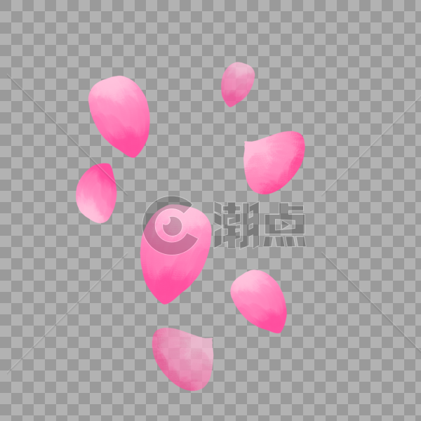 情人节520玫瑰花瓣粉色渐变装饰图案图片素材免费下载