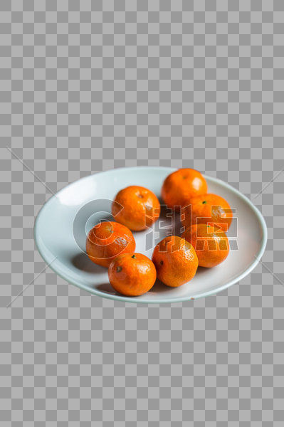 桔子水果陶瓷盘子图片素材免费下载