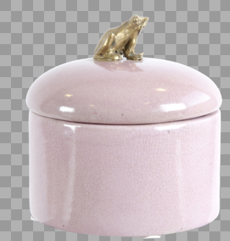 粉红色青蛙罐子图片素材免费下载