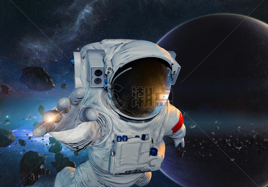 太空宇航员漂浮图片素材免费下载