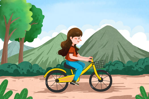 骑自行车郊游图片素材免费下载