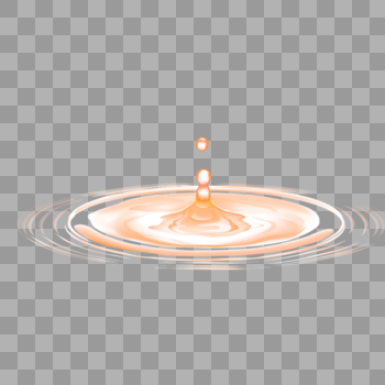 橙色水滴涟漪图片素材免费下载