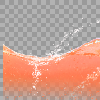 橙色水面飞溅特效图片素材免费下载