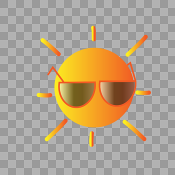 创意戴墨镜太阳图片素材免费下载