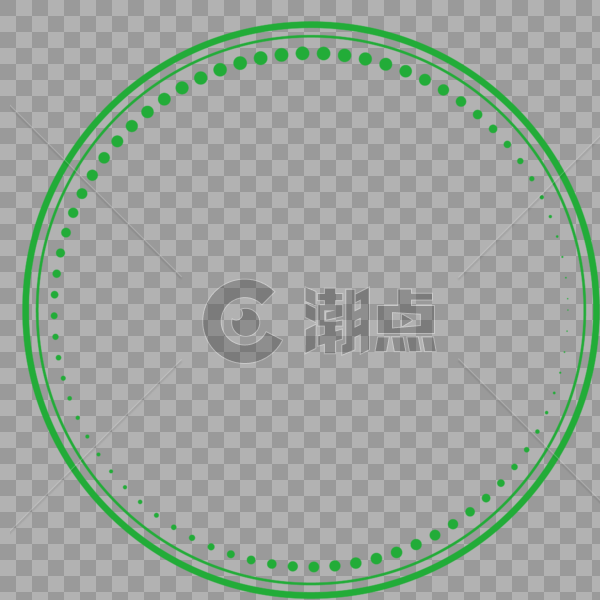 圆形绿色创意边框图片素材免费下载