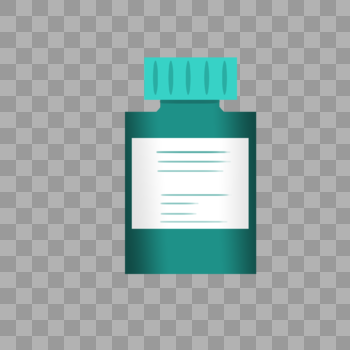 护士节主题清新好看的墨绿色小药瓶粉图片素材免费下载