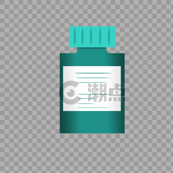 护士节主题清新好看的墨绿色小药瓶粉图片素材免费下载