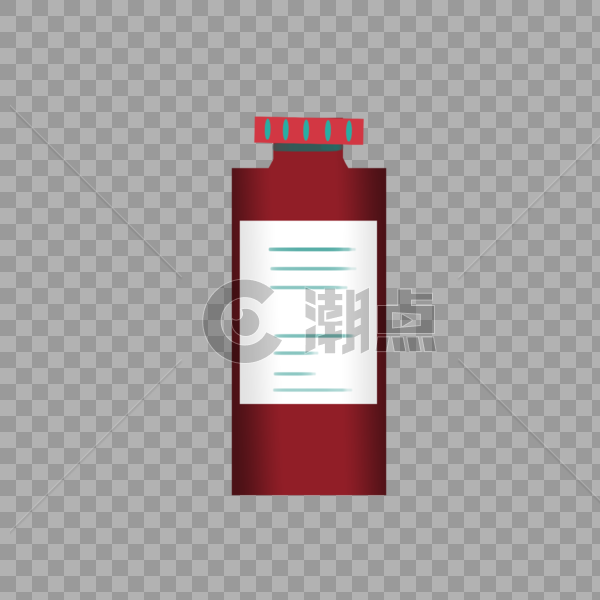 护士节主题清新好看的红色小药瓶图片素材免费下载