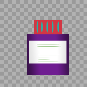护士节主题清新好看的蓝紫色小药瓶图片素材免费下载