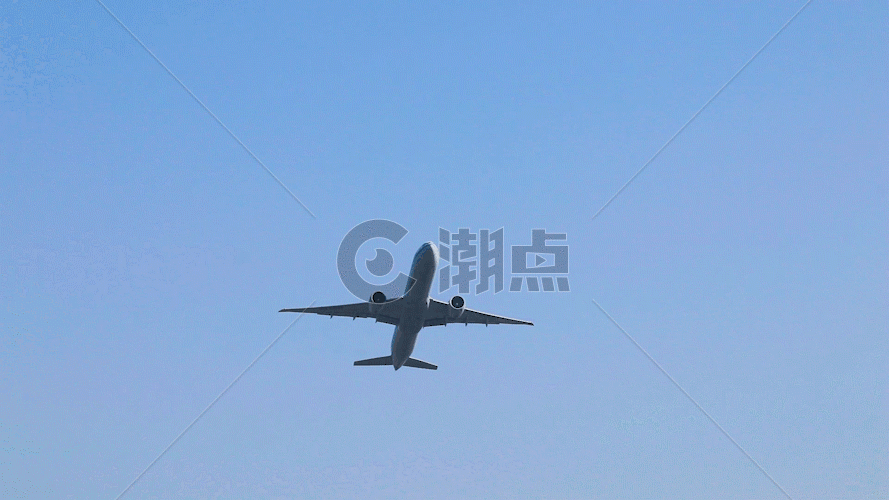 上海虹桥飞机起飞GIF图片素材免费下载