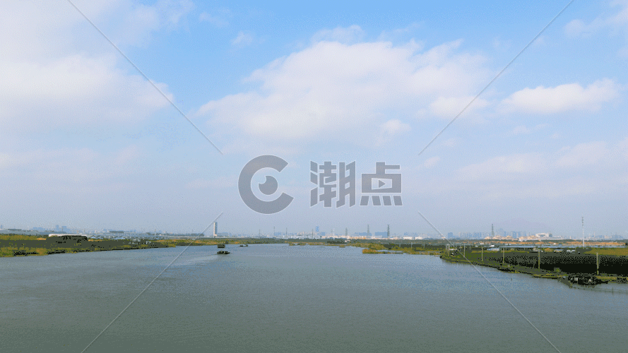 延时京杭大运河GIF图片素材免费下载