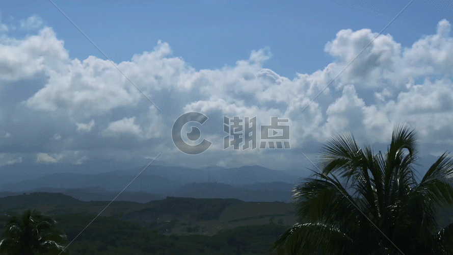 山顶天空云朵延时视频GIF图片素材免费下载