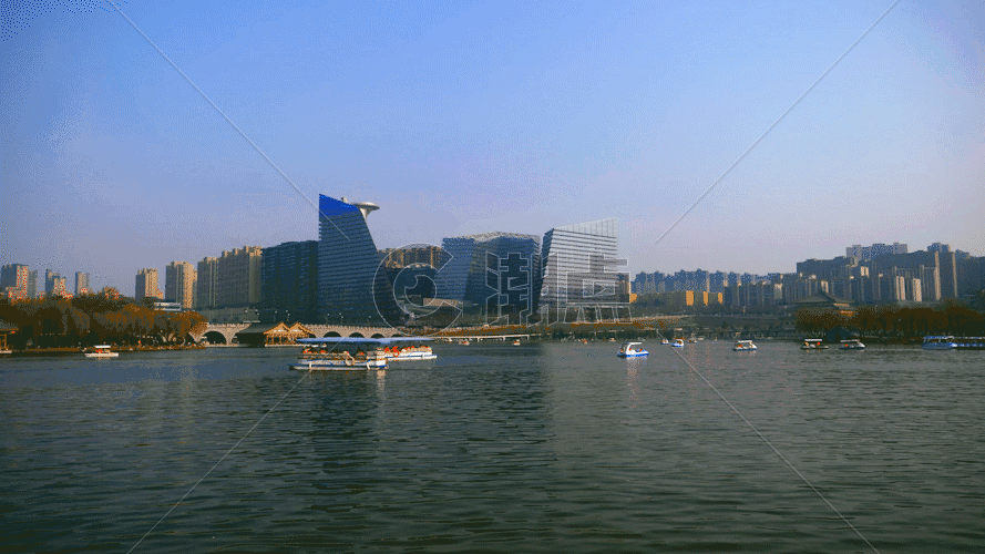 西安曲江南湖视频GIF图片素材免费下载