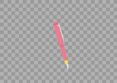 AI矢量图文具类元素粉色钢笔图片素材免费下载