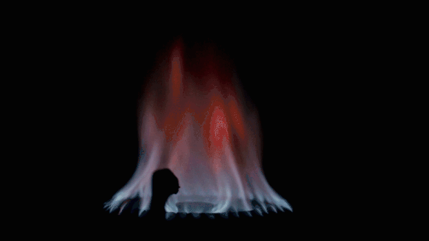 煤气灶火焰开启实拍GIF图片素材免费下载