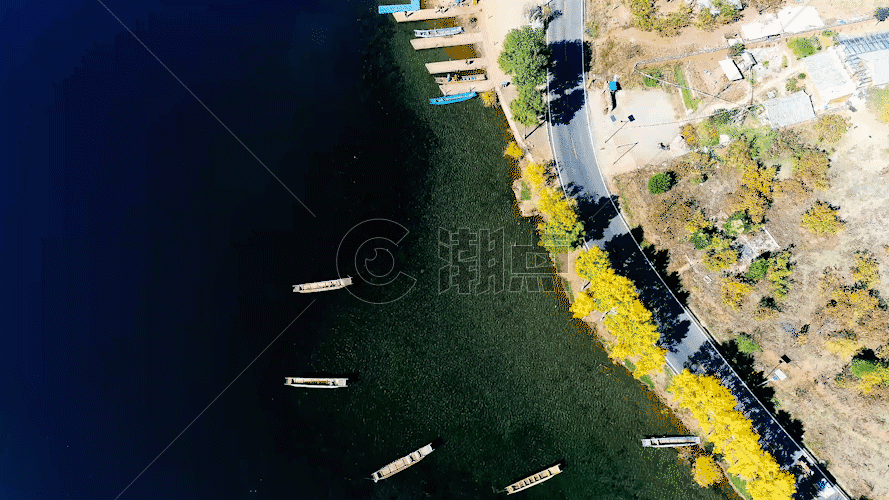 航拍泸沽湖GIF图片素材免费下载