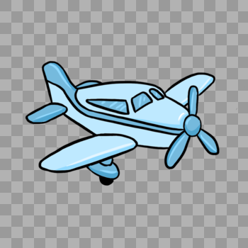 手绘玩具飞机图片素材免费下载