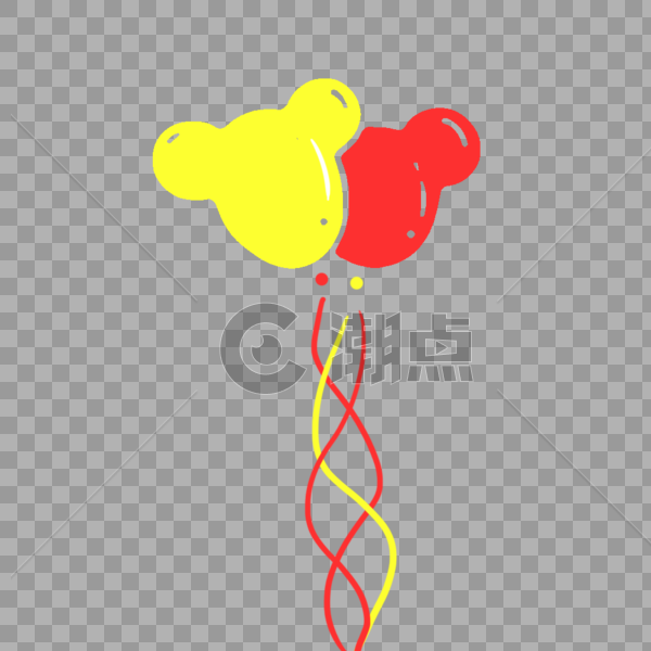 手绘彩色气球图片素材免费下载