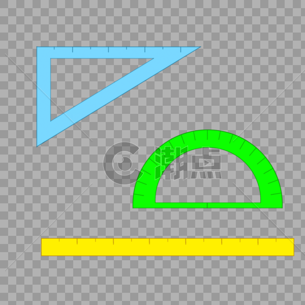 卡通数学用具元素图片素材免费下载