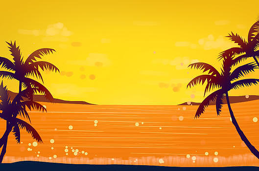 夏天热带风背景图片素材免费下载