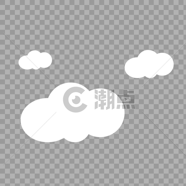 卡通云朵/漂浮云朵/白云图片素材免费下载