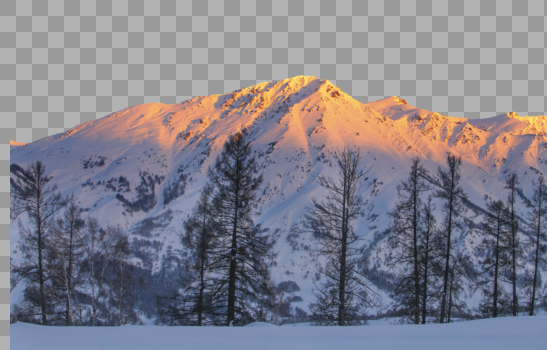 日出阳光洒在雪山上图片素材免费下载