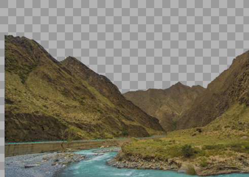 新疆天山自然河谷图片素材免费下载