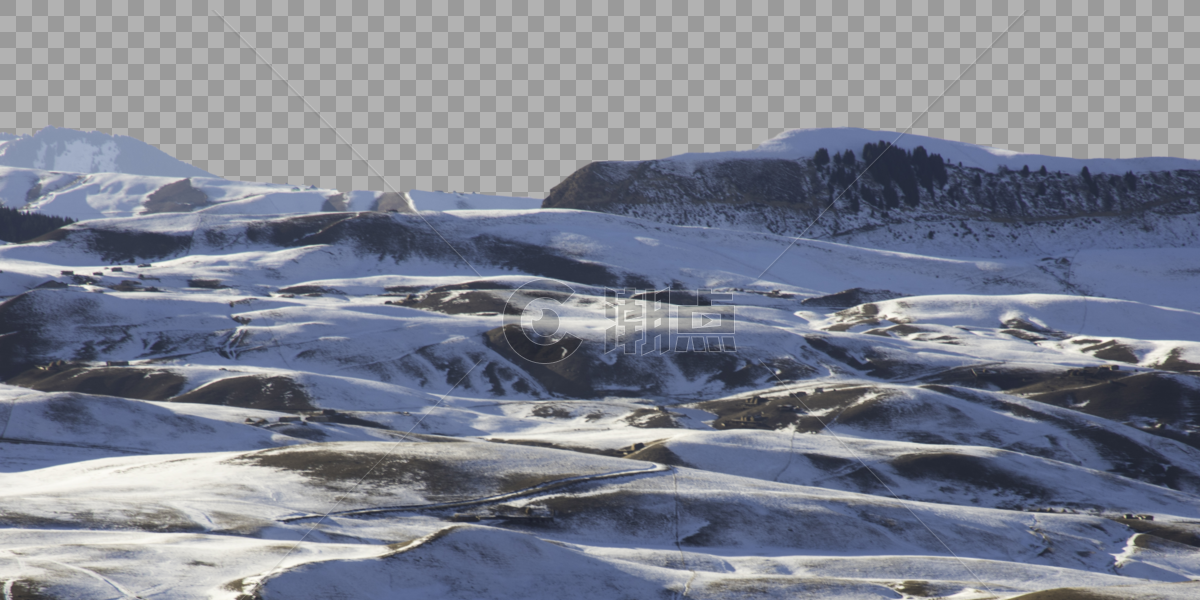新疆山区冬季牧区生活扶贫基础设施建设图片素材免费下载