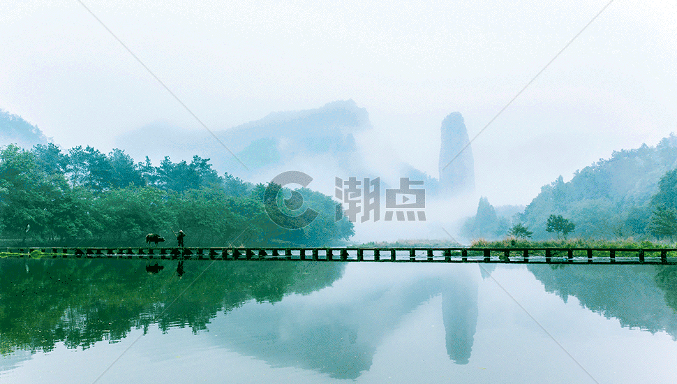 中国水墨山水风景画gif动图图片素材免费下载