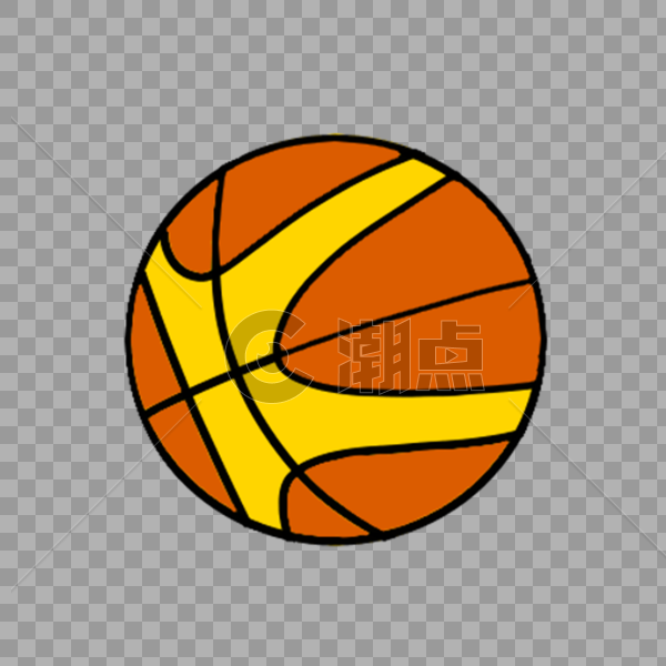 手绘篮球图片素材免费下载