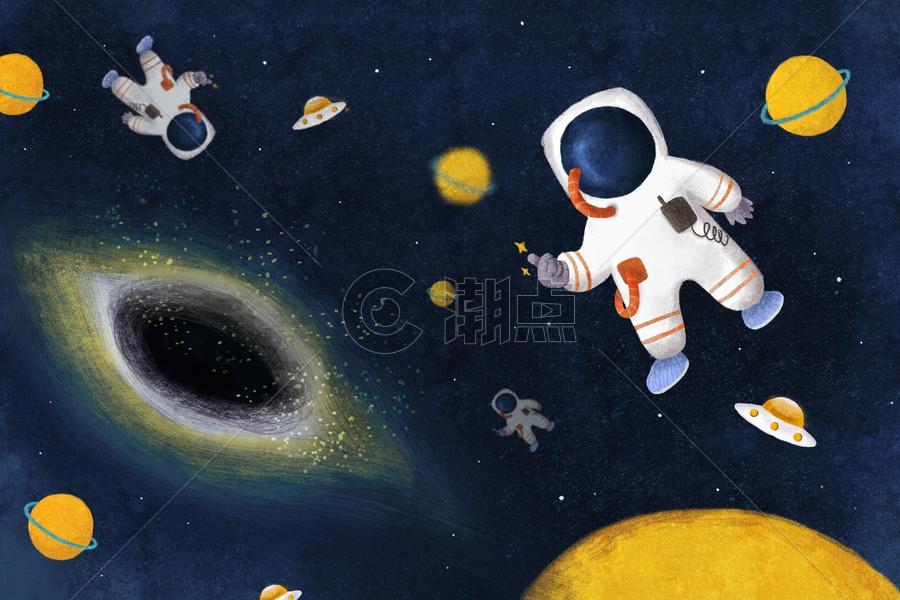 黑洞太空宇航员图片素材免费下载