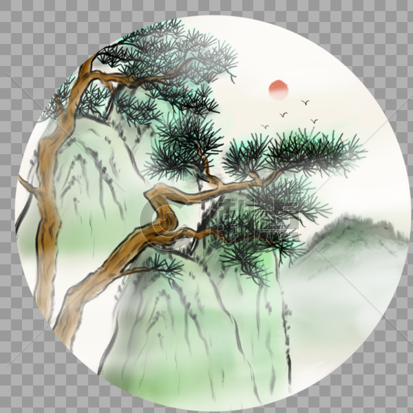 中国风松树图片素材免费下载