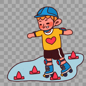 轮滑男孩图片素材免费下载