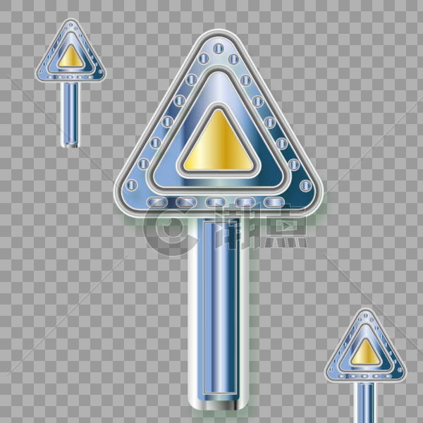原创炫酷箭头金属质感矢量图图片素材免费下载