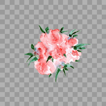 水彩玫瑰花束图片素材免费下载
