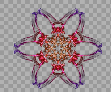 花型抽象六瓣光效图图片素材免费下载