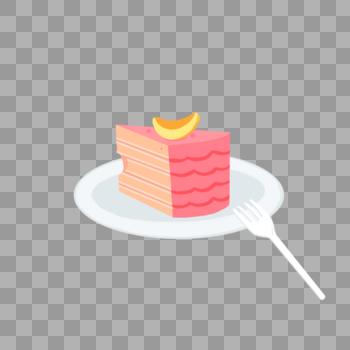 黄桃奶油夹心蛋糕元素图片素材免费下载