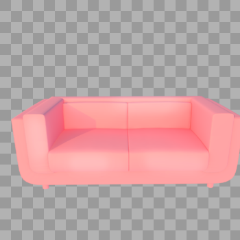 C4D粉色家具沙发图片素材免费下载
